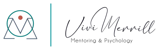 Logo horizontal de Vivi Merrill, Mentoring & Psychology